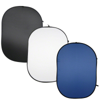 walimex 3er Pack Falthintergrund schwarz/weiss/blau Nr. 16408