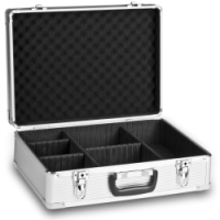 mantona Aluminium Foto-Koffer Basic M, silber Nr. 20038