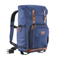 mantona Fotorucksack Luis blau, retro Nr. 21503