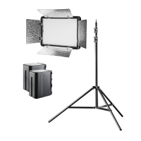 walimex pro LED Versalight 500 Bi Color Set inkl. 1x Stativ und 2x Akku Nr. 22042