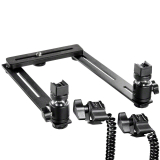 walimex Makro Blitzschiene Basic mit Y-Kabel Panasonic Nr. 17885