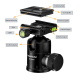 mantona Onyx 12 Kugelkopf (M1-3612A) Nr. 21459